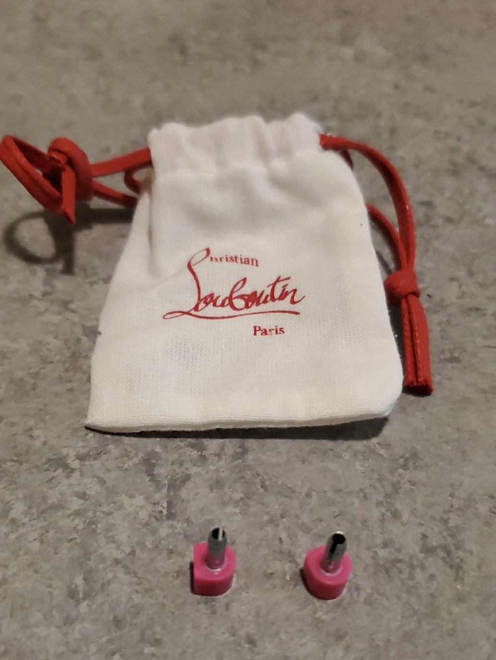 Christian Louboutin Pink Heel Taps